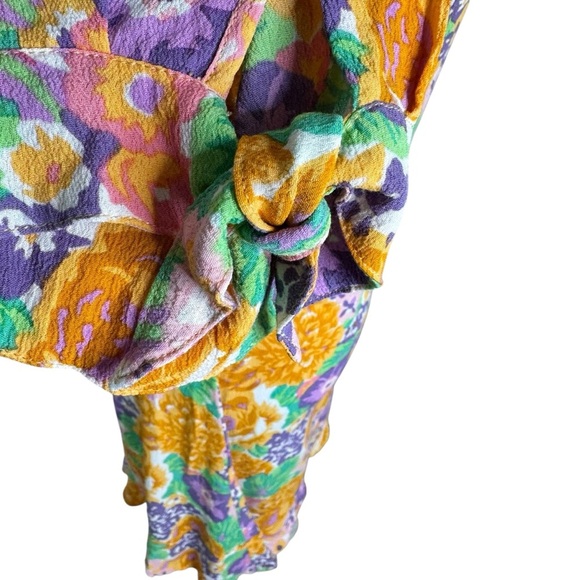 Faithfull The Brand Florence Ade Floral Print Mini Dress Size 8 - Picture 8 of 11